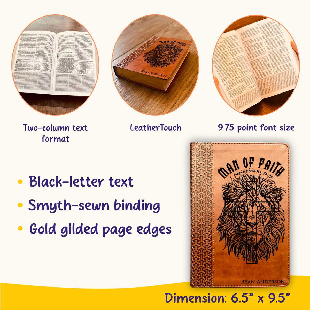 Personalized Bible for Men, KJV Study Bible, Customized Bible for Men Name Engraved, King James Version, Bible for men, bible gifts for men - Religious Books - Aylev