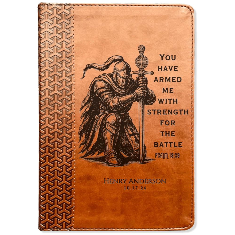 Personalized Bible for Men, KJV Study Bible, Customized Bible Engraved Name, Knight Warrior Design, Christian Gift, Bible Gifts for Him - Religious Books - Aylev