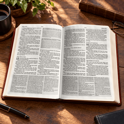 Personalized KJV Study Bible, Custom Engraved Acrostic Name with Verse Reference, Christian Sports Gift for Football Players - Religious Books - Aylev