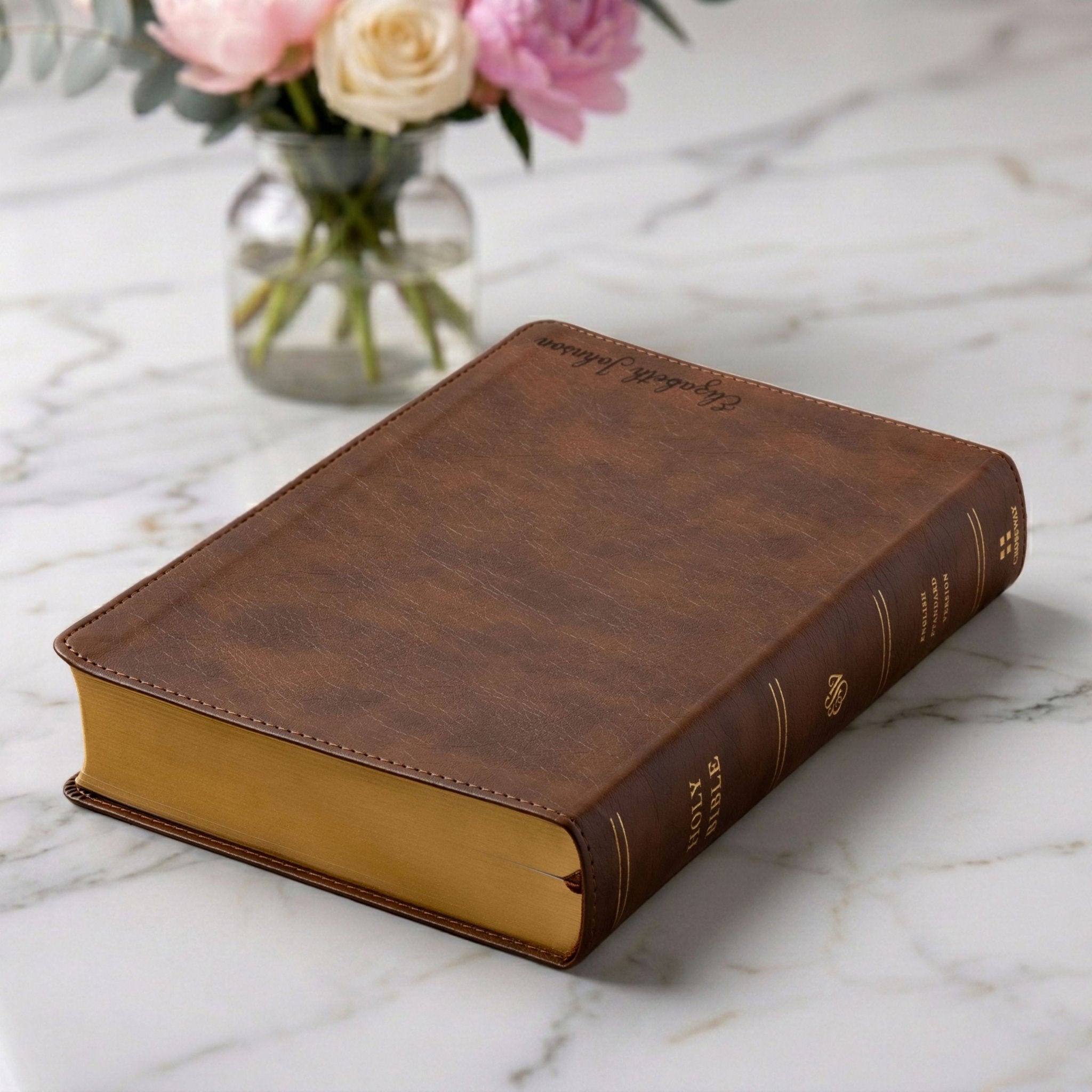 Personalized ESV Dyslexia Friendly Bible, Large Print Accessible Scripture, Custom Name Engraved, Christian Gift Bible for Baptism or Study - Religious Books - Aylev