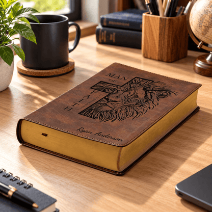 Personalized ESV Dyslexia Friendly Bible, Custom Engraved Name, Large Print Accessible Scripture, Christian Gift Bible for Baptism or Study - Religious Books - Aylev