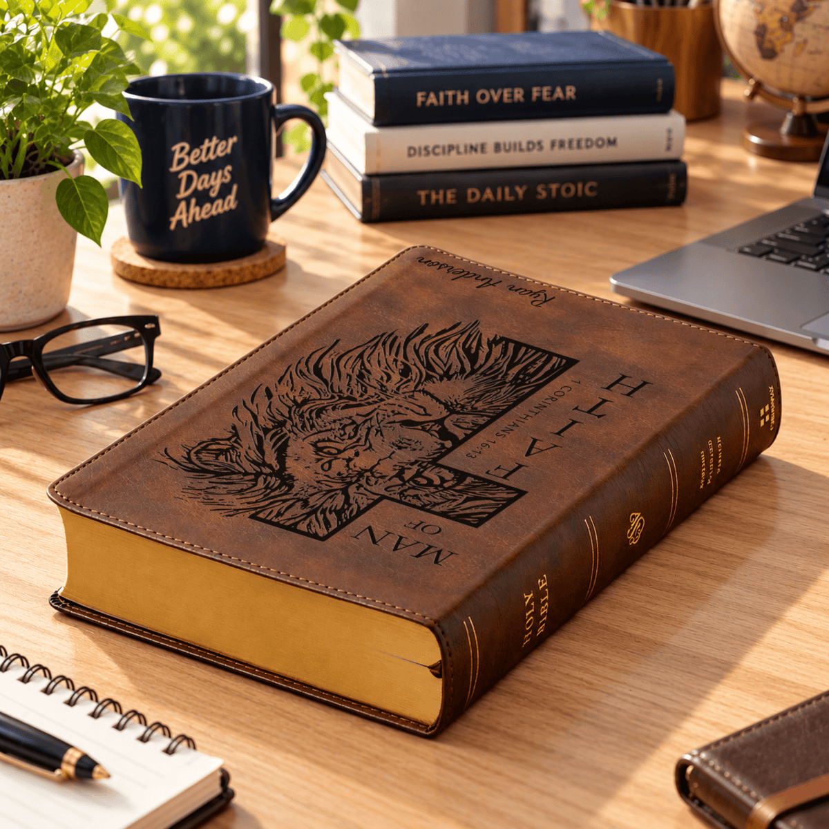 Personalized ESV Dyslexia Friendly Bible, Custom Engraved Name, Large Print Accessible Scripture, Christian Gift Bible for Baptism or Study - Religious Books - Aylev