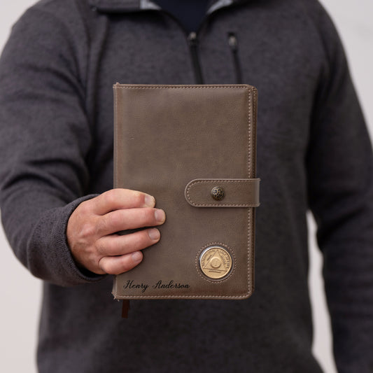 Personalized AA Big Book & 12 Steps and 12 Traditions Book Set Cover, Alcoholics Anonymous Gifts, Fits 2 Hardcover AA Books, AA Coin Holder - Aylev