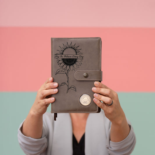 Custom Design AA Big Book & 12 Steps and 12 Traditions Book Set Cover, Alcoholics Anonymous Gifts, Fits 2 Hardcover AA Books, AA Coin Holder - Aylev