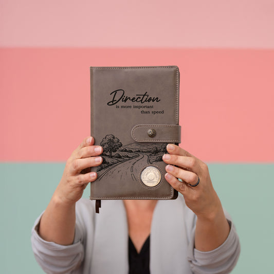 Personalized AA Big Book & 12 Steps and 12 Traditions Book Set Cover, Alcoholics Anonymous Gifts, Fits 2 Hardcover AA Books, AA Coin Holder - Aylev