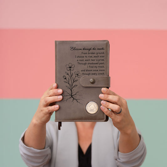 Custom Design AA Big Book & 12 Steps and 12 Traditions Book Set Cover, Alcoholics Anonymous Gifts, Fits 2 Hardcover AA Books, AA Coin Holder