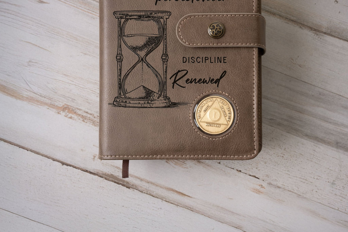 Custom Design AA Big Book & 12 Steps and 12 Traditions Book Set Cover, Alcoholics Anonymous Gifts, Fits 2 Hardcover AA Books, AA Coin Holder - Religious Books - Aylev