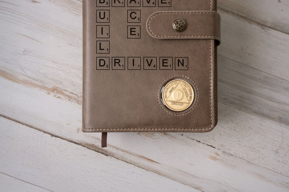 Custom Design AA Big Book & 12 Steps and 12 Traditions Book Set Cover, Alcoholics Anonymous Gifts, Fits 2 Hardcover AA Books, AA Coin Holder - Religious Books - Aylev