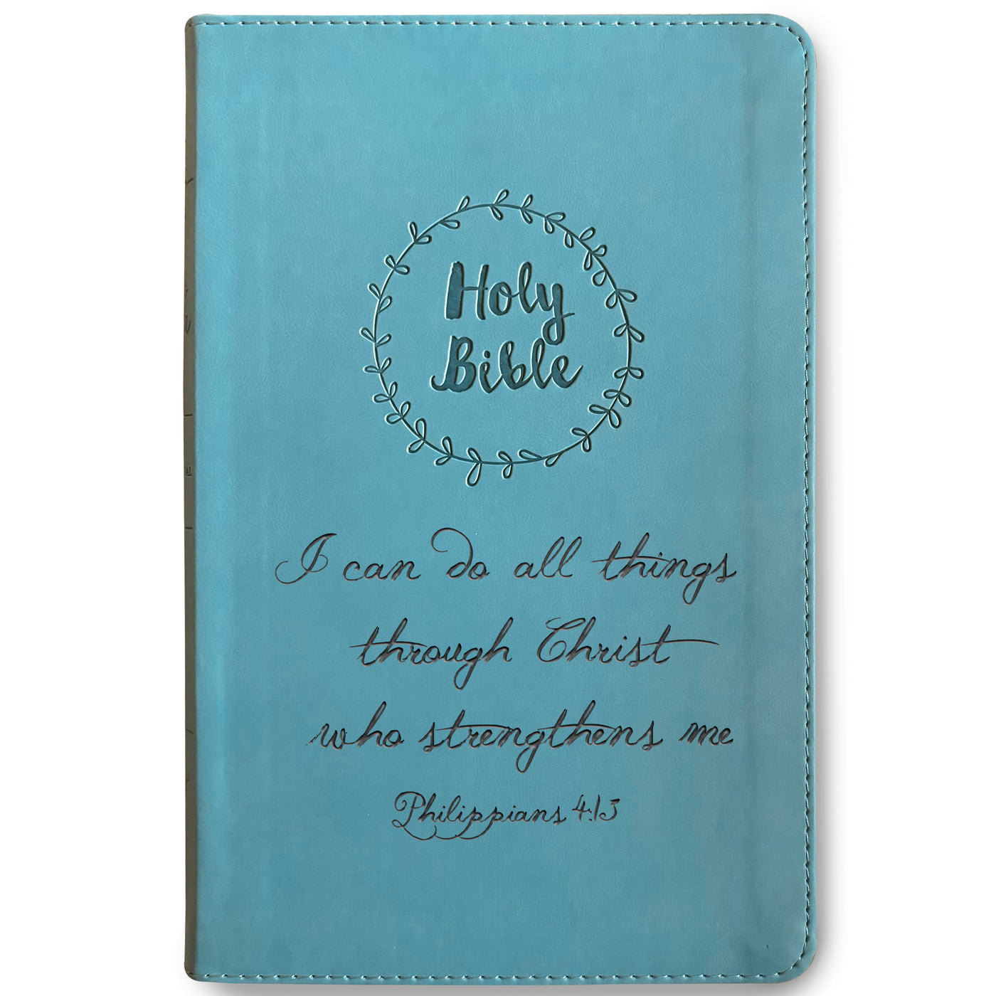 Custom NIV Bible | Light Blue Thinline | Custom Bible Engraved New International Version Christian Gifts Baptism Gifts NIV Bible Women