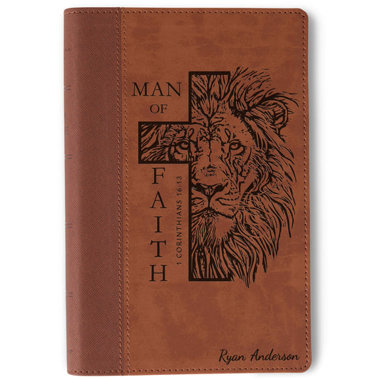 Personalized Bible for Men, NIV Large Print Bible, Customized Bible for Men Name Engraved, New International Version, Bible gifts for men