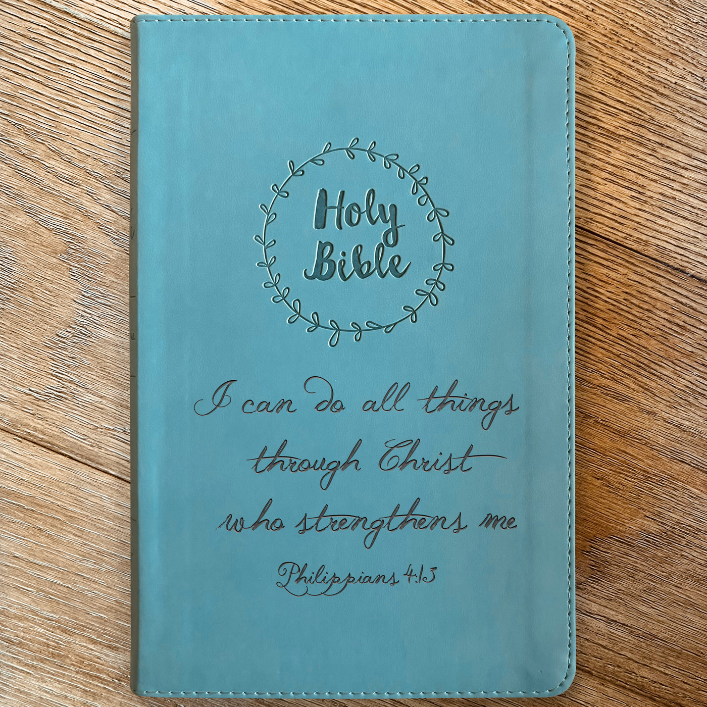 Custom NIV Bible | Light Blue Thinline | Custom Bible Engraved New International Version Christian Gifts Baptism Gifts NIV Bible Women