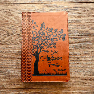 Personalized Family Bible | Custom KJV Family Tree Study Bible | Engraved Bible Wedding Bible Christian Gifts Family Bible for Wedding