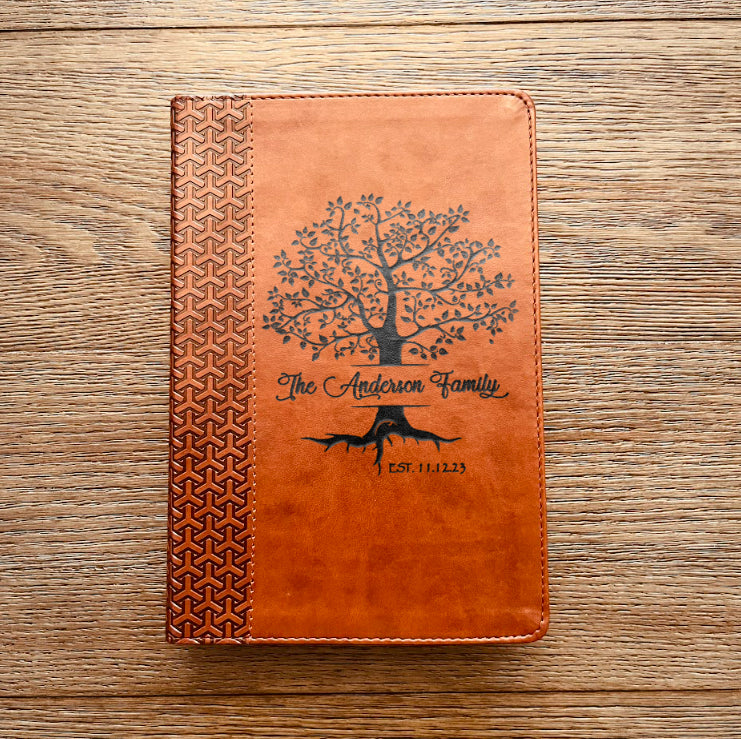 Personalized Family Bible | Custom KJV Family Tree Study Bible | Engraved Bible Wedding Bible Christian Gifts Family Bible for Wedding - Aylev