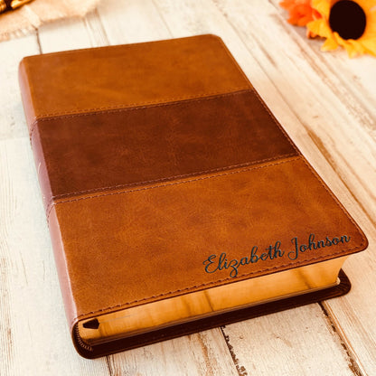 Customized KJV Bible with name Engraved, Large Print Reference Indexed Bible, Custom Bible Engraved Name, King James Version Christian Gifts - Religious Books - Aylev