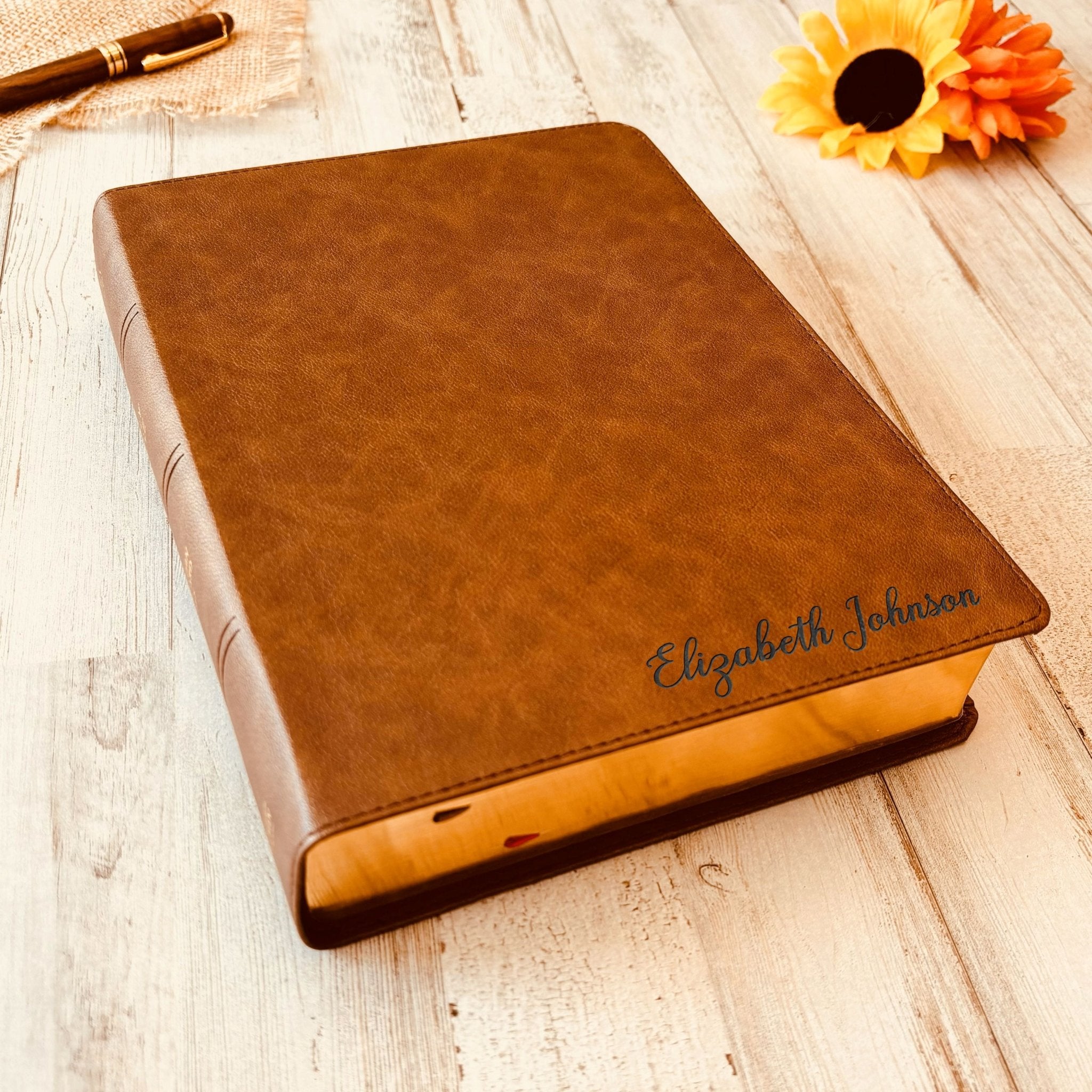 Personalized CSB Bible with Name Engraved, CSB Wide-Margin Bible, Custom Bible Name Engraved, Christian Standard Holy Bible, Baptism Gifts - Religious Books - Aylev