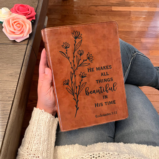 Personalized ESV Bible: Create Your Own Custom Engraved Design with a Designer, Wide-Margin Reference Red Letter English Standard Holy Bible - Aylev