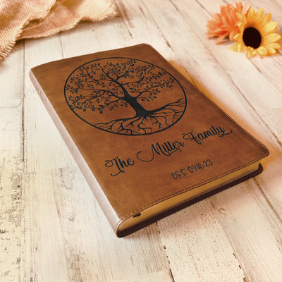 Personalized Family Bible | Custom NLT Family Tree Bible | Engraved Bible Wedding Bible | Christian Gifts Family Bible for Wedding