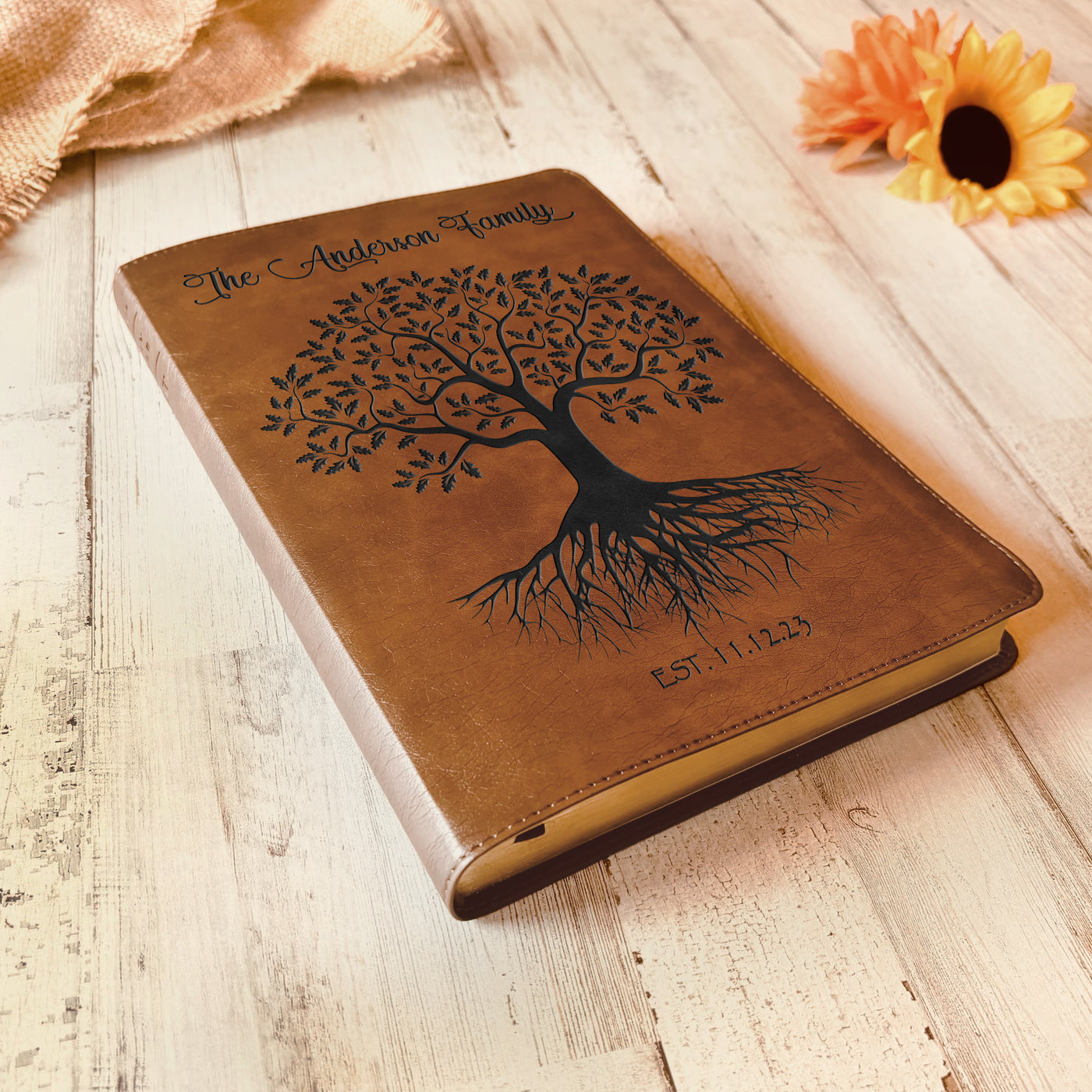 Personalized Family Bible | Custom NLT Family Tree Bible | Engraved Bible Wedding Bible | Christian Gifts Family Bible for Wedding