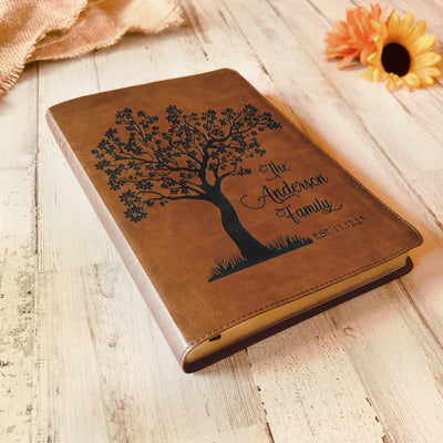 Personalized Family Bible | Custom NLT Family Tree Bible | Engraved Bible Wedding Bible | Christian Gifts Family Bible for Wedding