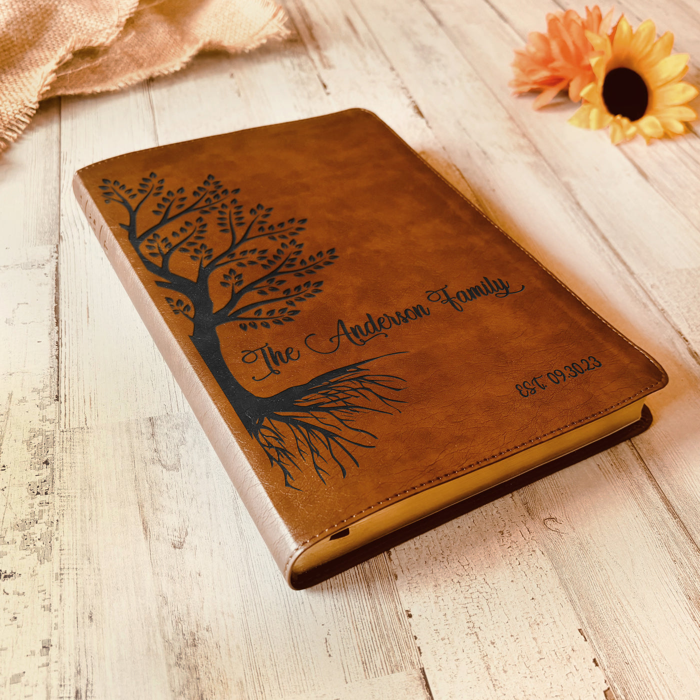 Personalized Family Bible | Custom NLT Family Tree Bible | Engraved Bible Wedding Bible | Christian Gifts Family Bible for Wedding