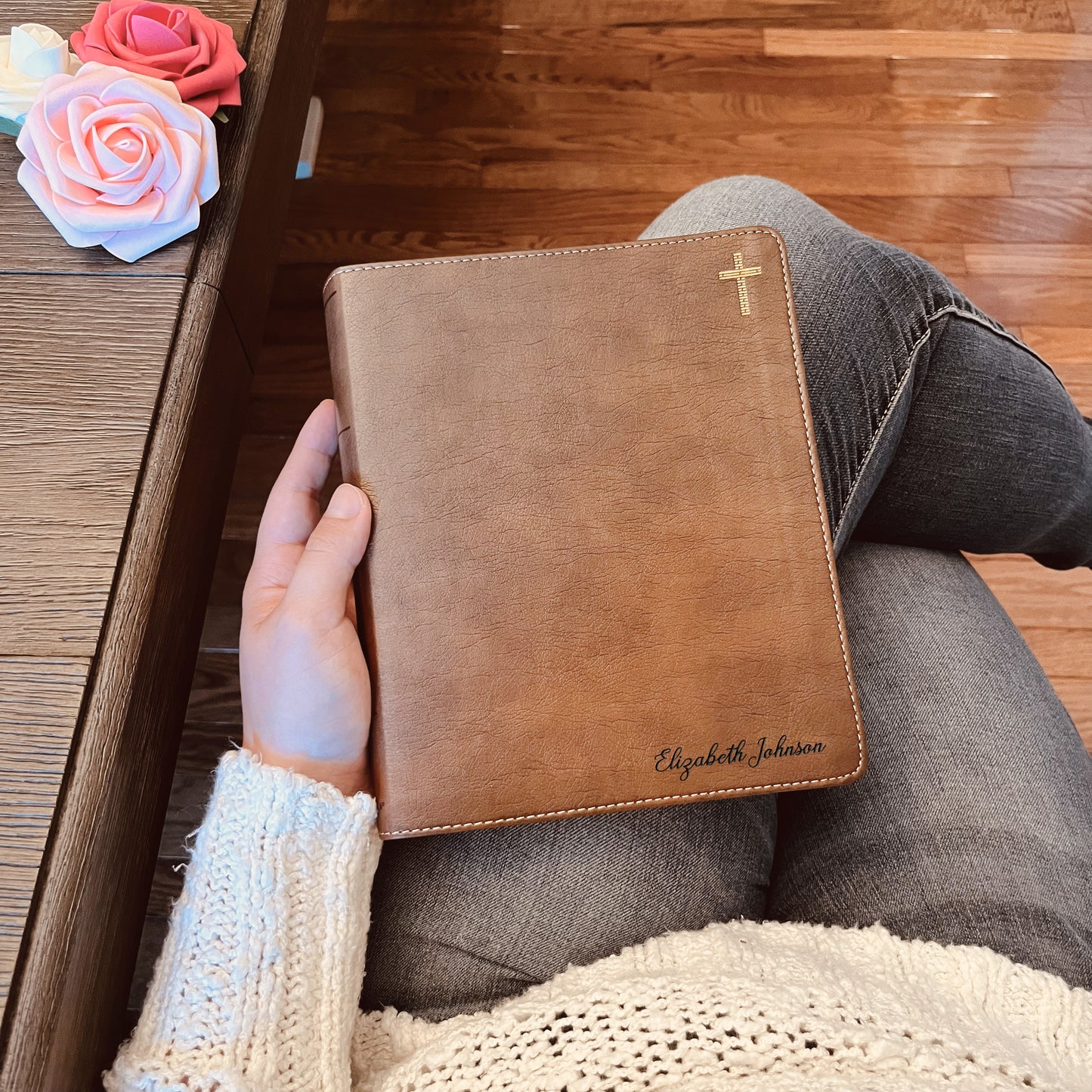Personalized NIV Bible with name Engraved, NIV Journaling Bible, Custom Bible Engraved Name New International Version Christian Gifts - Aylev