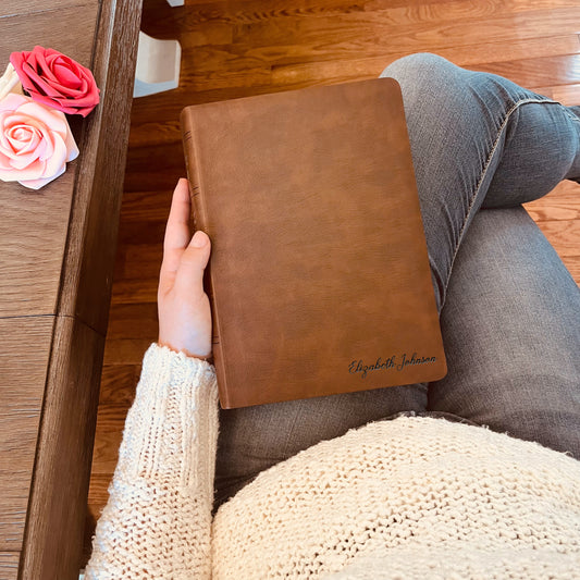 Personalized NASB Bible | NASB Giant Print Bible | Custom Engraved Name | New American Standard Bible Christian Gifts Bible Name Engraved - Aylev