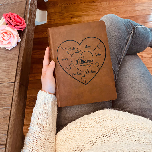Personalized Family Bible, Custom NASB Family Giant Print Bible, Engraved Bible, Wedding Bible, Christian Gifts Family Bible for Wedding