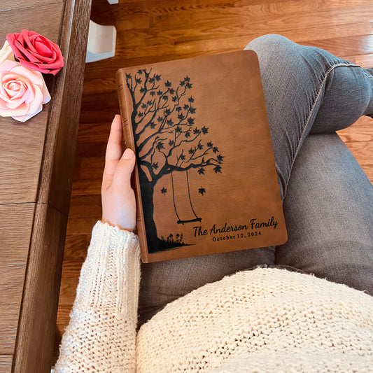 Personalized Family Tree Bible, Custom NASB Family Tree Giant Print Bible, Engraved Bible, Wedding Bible, Christian Gifts, Anniversary Gifts