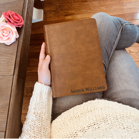 Personalized NASB Bible with name Engraved, NASB Wide Margin Bible, Custom Bible Engraved Name, New American Standard Bible Christian Gifts