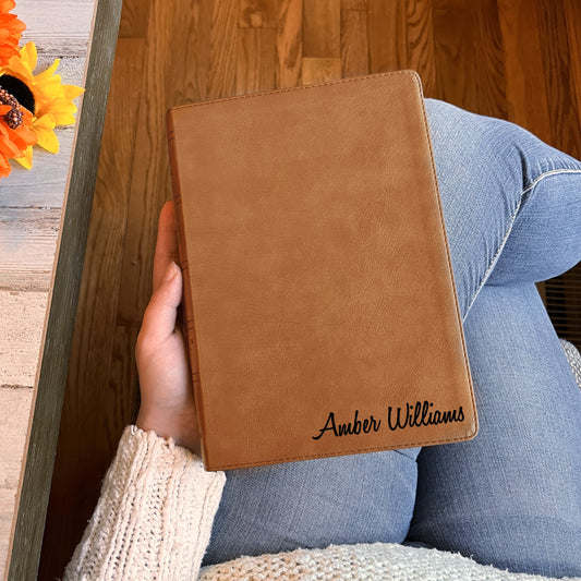 Personalized NASB 1995 Bible with name Engraved, NASB Side-Column Reference Bible, Custom Bible With Engraved Name NASB 1995 Christian Gifts
