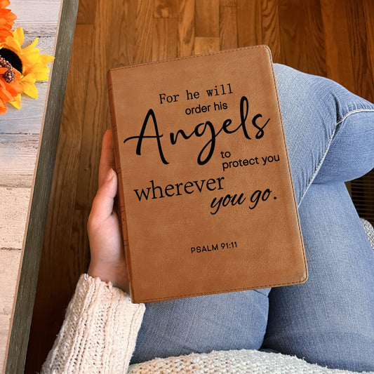 Custom Engraved NASB 1995 Bible, Single Column Large Print Reference, Personalized Christian Gifts for Women, Baptism Gifts - Religious Books - Aylev