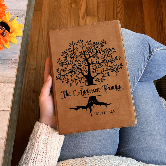 Personalized NASB 1995 Family Bible, NASB 1995 Reference Family Tree Bible, Family Records Pages, Wedding & Anniversary Gift Christian Gifts