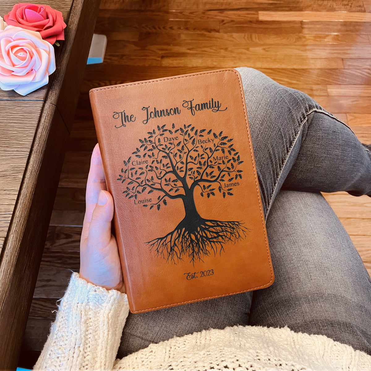Personalized Family Bible, Custom ESV/RVR Biblia en Español Personalizada, Biblia Reina Valera 1960 en espanol Spanish Bible, Christian Gifts - Religious Books - Aylev