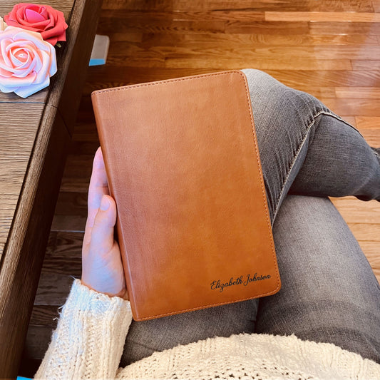 Personalized ESV/RVR English-Spanish Bilingual Bible – Custom Engraved Name | Christian Gift - Religious Books - Aylev