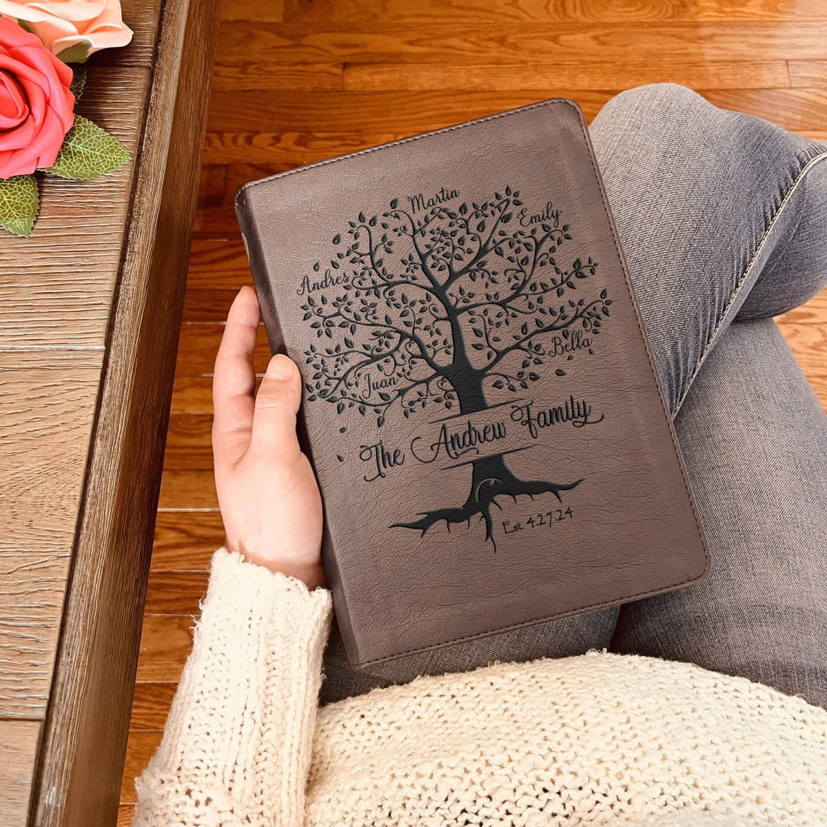 Personalized Family Bible, Custom ESV Single Column Journaling Family Bible, Engraved Bible, Wedding Gifts Christian Gifts Anniversary Gifts - Religious Books - Aylev