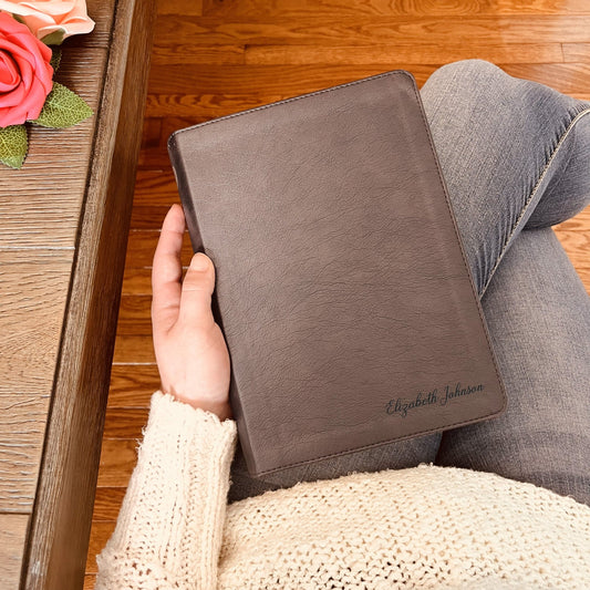 Personalized ESV Bible, ESV Journaling Bible, Custom Engraved Name, English Standard Version, Christian Gifts, Bible Name Engraved - Religious Books - Aylev