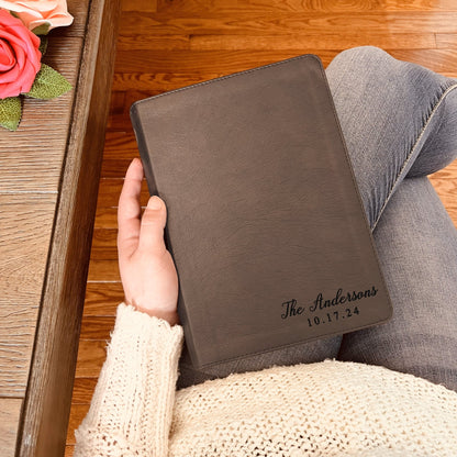 Personalized Family Bible, Custom ESV Single Column Journaling Family Bible, Engraved Bible, Wedding Gifts Christian Gifts Anniversary Gifts - Religious Books - Aylev