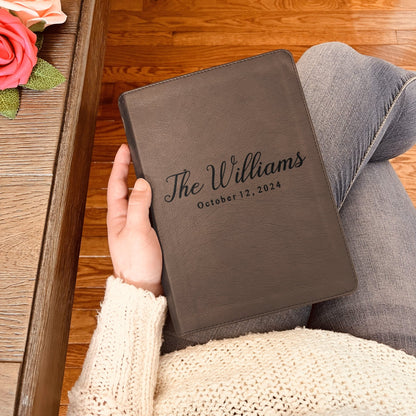 Personalized Family Bible, Custom ESV Single Column Journaling Family Bible, Engraved Bible, Wedding Gifts Christian Gifts Anniversary Gifts - Religious Books - Aylev