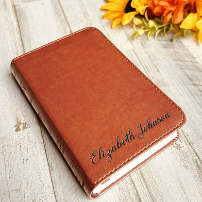 Personalized ESV Pocket Bible with Name Engraved, Small Bible, Custom Bible Name Engraved, English Standard Version, Christian Gifts - Religious Books - Aylev