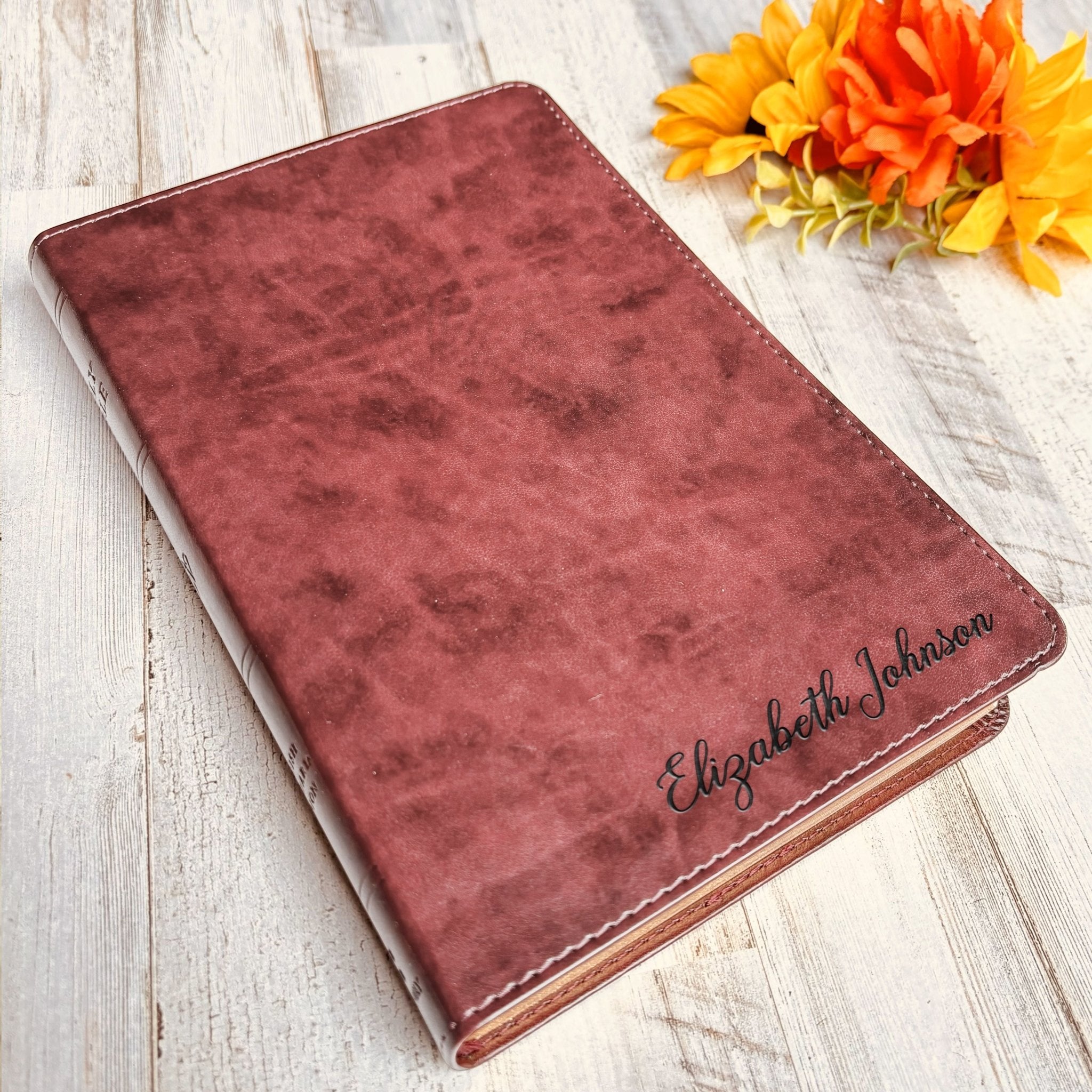 Personalized ESV Bible with Name Engraved, Large Print Thinline Bible, Custom Bible Name Engraved, English Standard Version, Baptism Gifts - Religious Books - Aylev