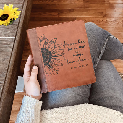 Custom Engraved ESV Journaling Study Bible, Wide Margin Note - Taking Bible, Personalized Christian Gift, Baptism Gift for Women - Religious Books - Aylev