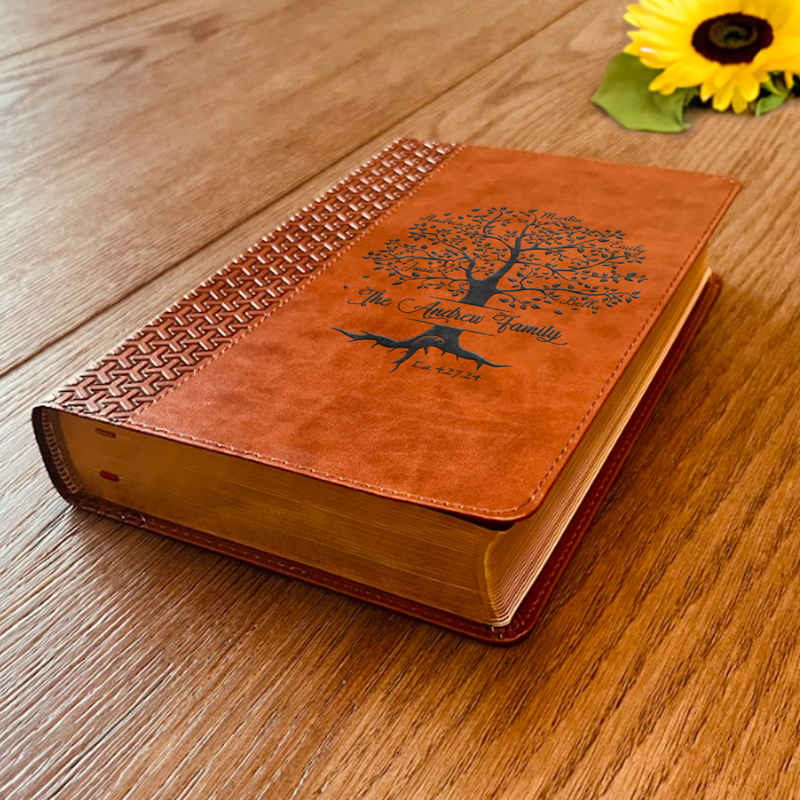 Personalized Family Bible | Custom KJV Family Tree Study Bible | Engraved Bible Wedding Bible Christian Gifts Family Bible for Wedding