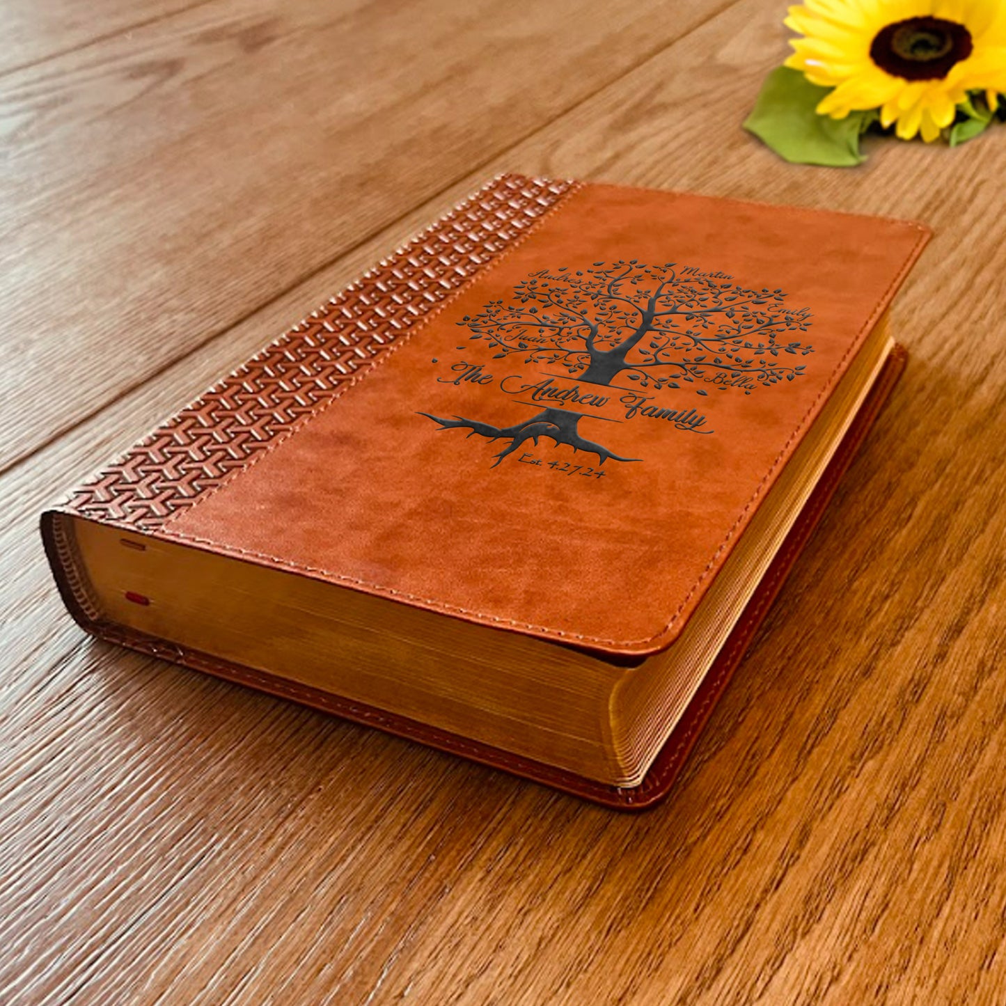 Personalized Family Bible | Custom KJV Family Tree Study Bible | Engraved Bible Wedding Bible Christian Gifts Family Bible for Wedding