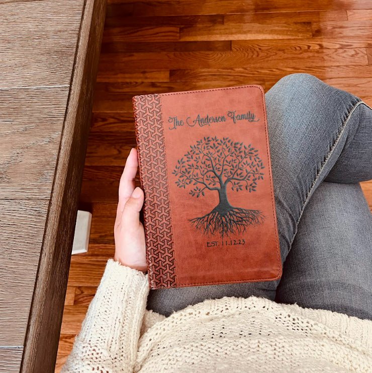 Personalized Family Bible, Custom KJV Family Tree Study Bible, Engraved Bible, Wedding Bible, Christian Gifts, Family Bible for Wedding - Religious Books - Aylev