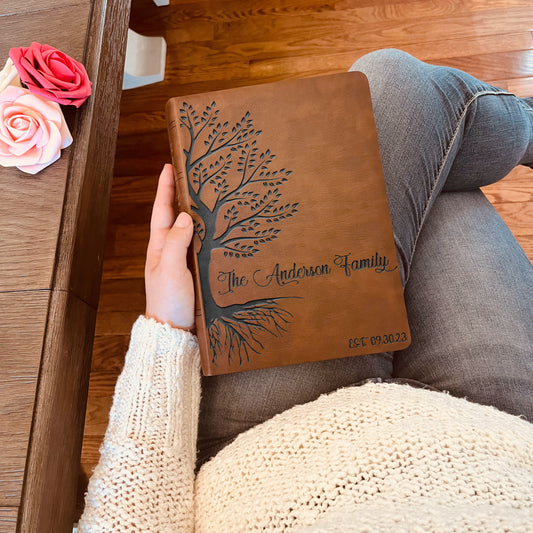 Personalized Family Tree Bible, Custom NASB Family Tree Giant Print Bible, Engraved Bible, Wedding Bible, Christian Gifts, Anniversary Gifts - Aylev
