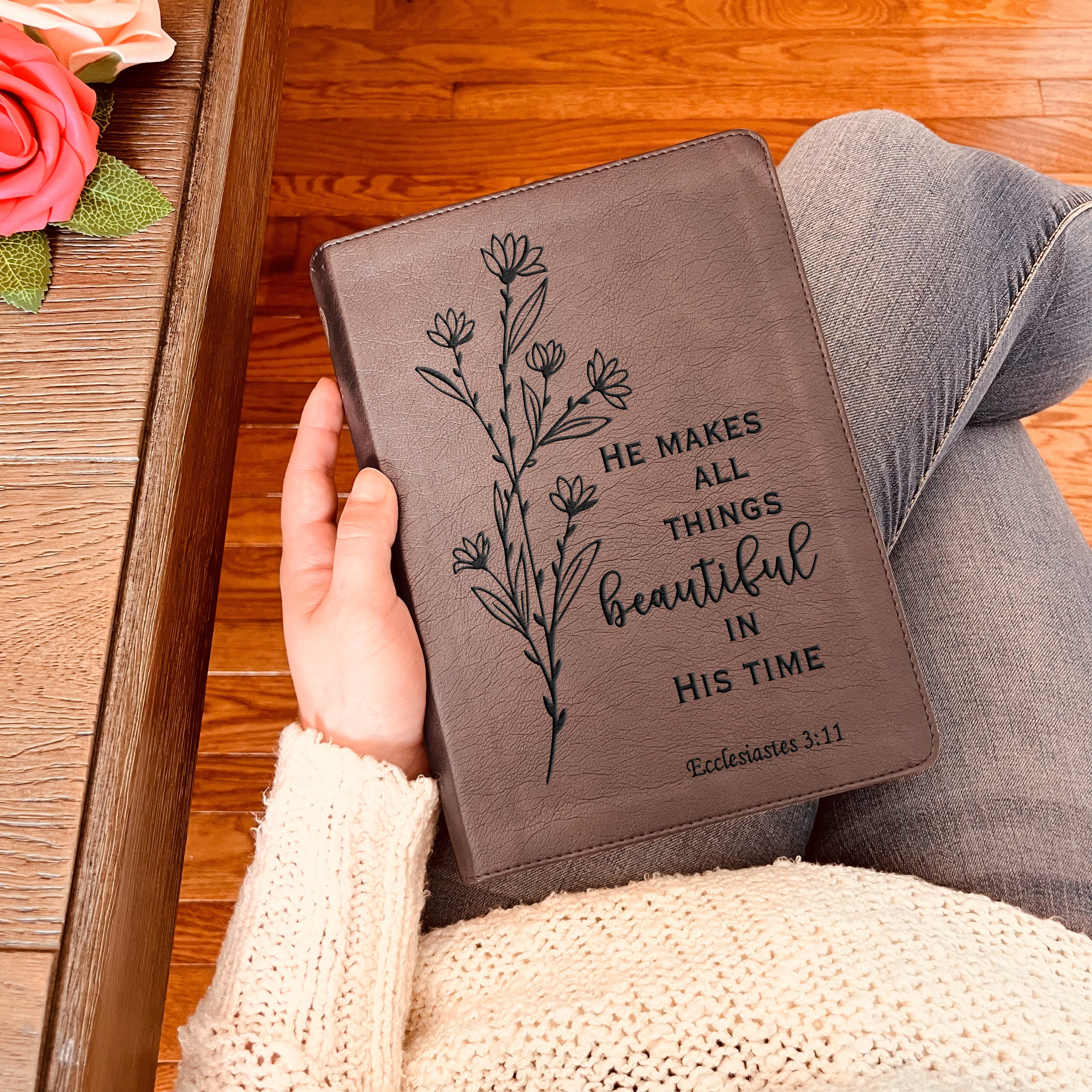 Custom ESV Bible | ESV Journaling Bible | Custom Engraved English Standard Version Christian Gifts Baptism Gifts ESV Bible Women - Aylev