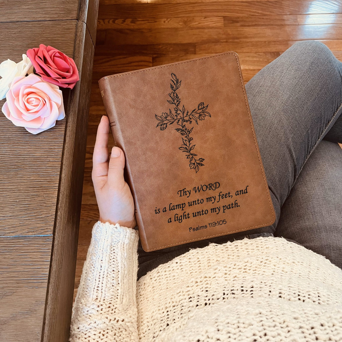 Personalized KJV Bible: Create Your Own Custom Engraved Design with a Designer, Large Print Red Letter Wide - Margin King James Holy Bible - Religious Books - Aylev