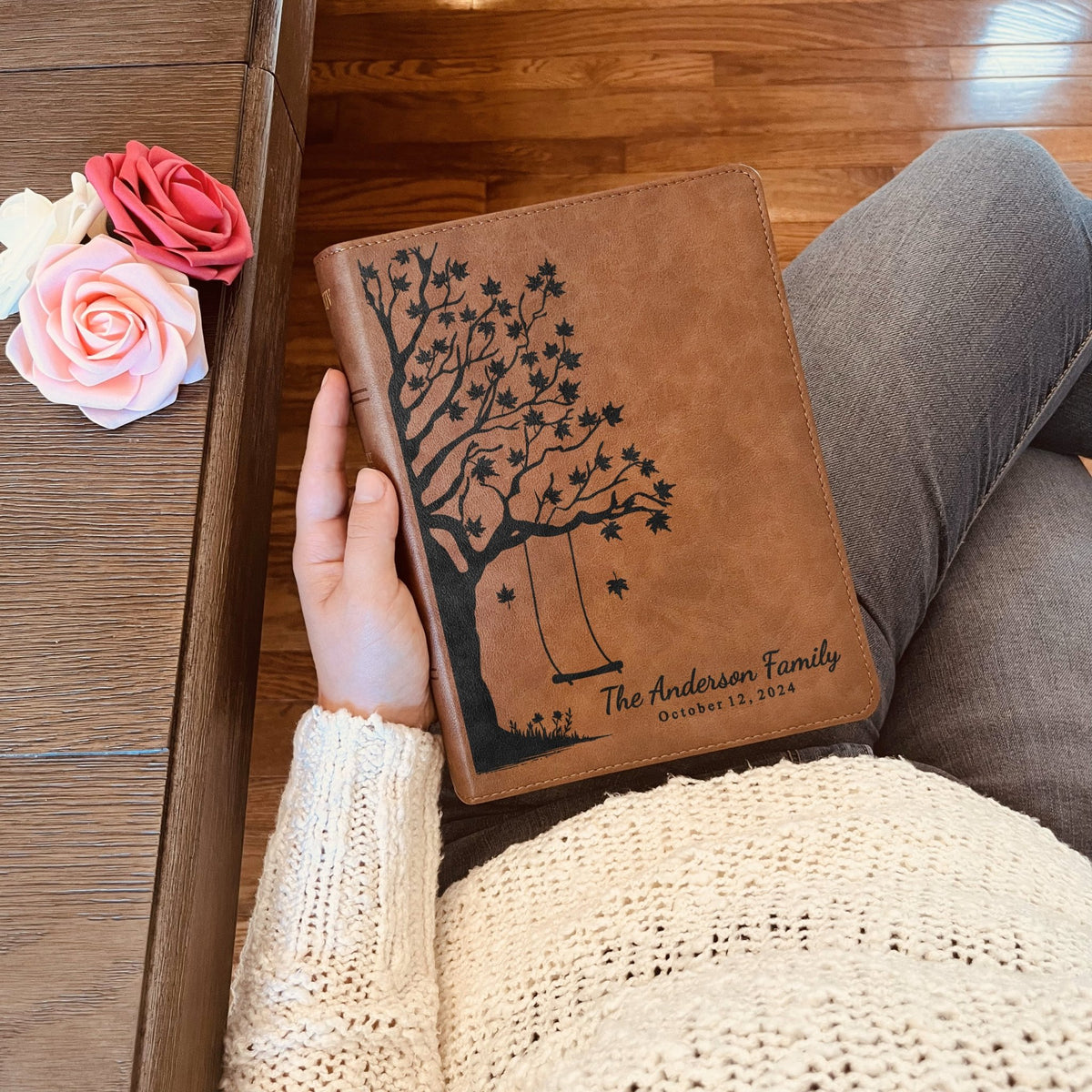Personalized Family Bible, Custom KJV Family Tree Wide - Margin Bible, Engraved Bible, Wedding Bible, Christian Gifts Family Bible for Wedding - Religious Books - Aylev