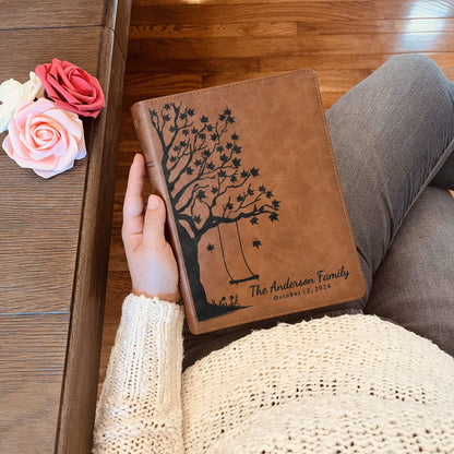 Personalized Family Bible, Custom KJV Family Tree Wide - Margin Bible, Engraved Bible, Wedding Bible, Christian Gifts Family Bible for Wedding - Religious Books - Aylev