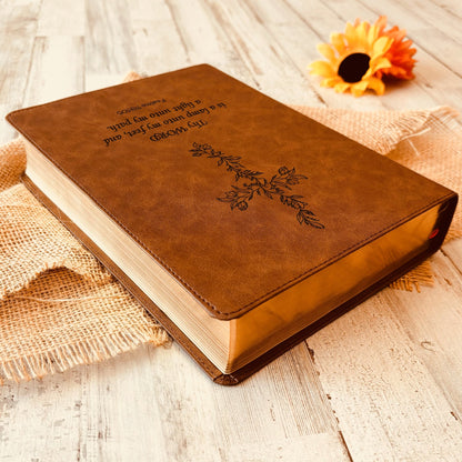 Personalized CSB Bible: Create Your Own Custom Engraved Design with a Designer, Large Print Wide - Margin Christian Standard Holy Bible - Religious Books - Aylev